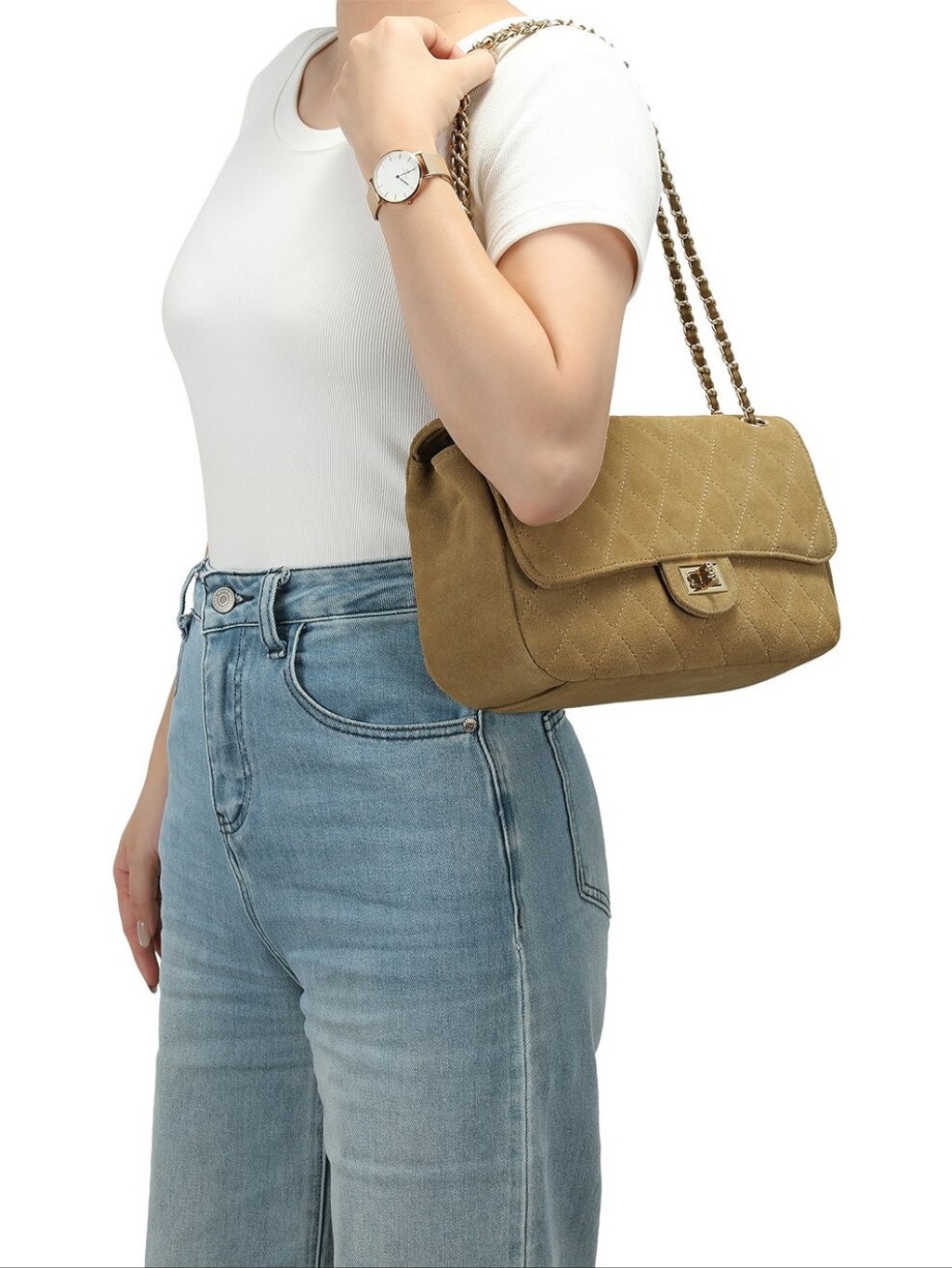 Tiffany & Fred Paris Suede Shoulder Bag Camel Nwt — image 4 of 4